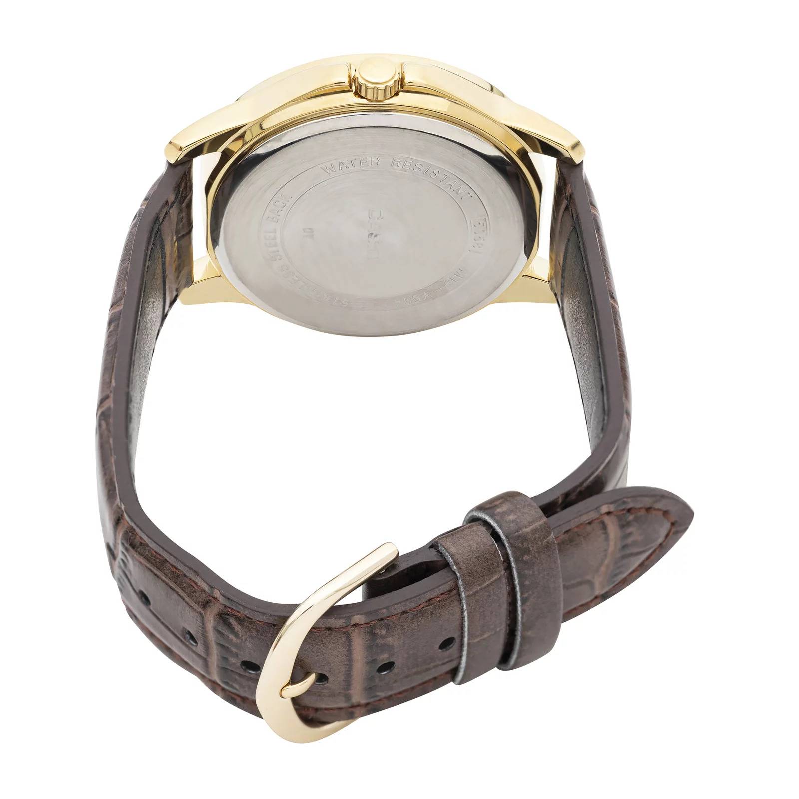 Reloj Casio Caballero Dorado Con Malla Marrón - Imagen 3