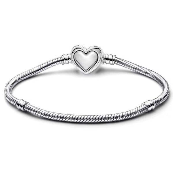 Brazalete Pulsera Pandora Corazon Plata