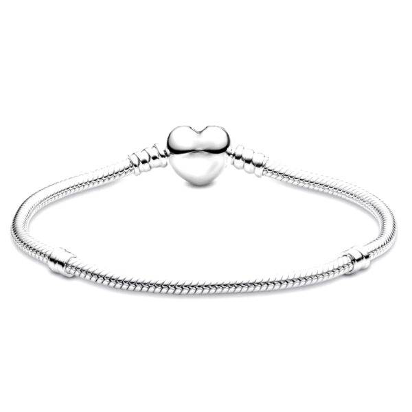 Brazalete Pulsera Pandora Corazon Plata