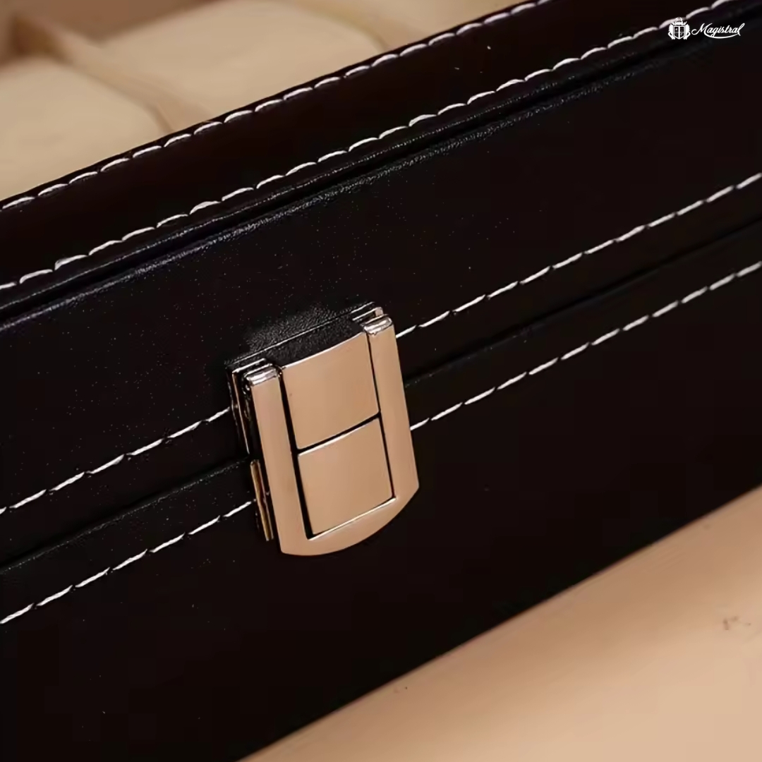 Caja Organizadora para 6 Relojes de Cuero - Imagen 2