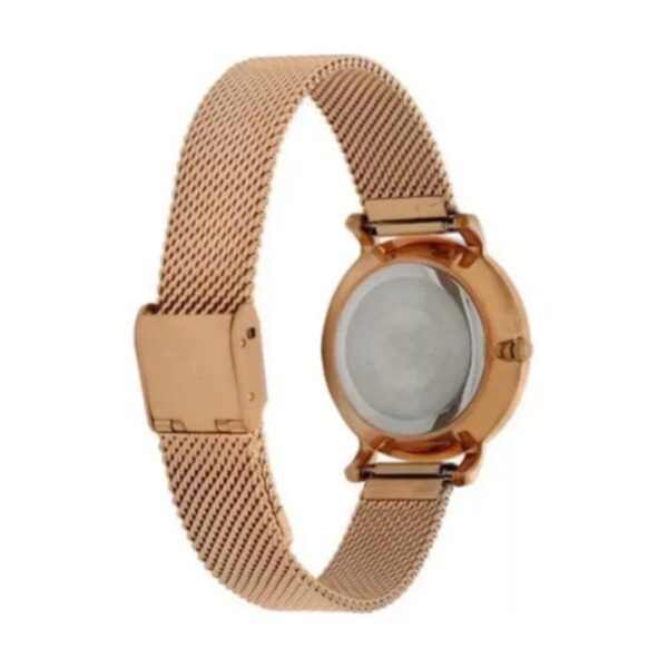 Reloj Q&Q Dama Plateado Con Fondo Bordo - Imagen 3