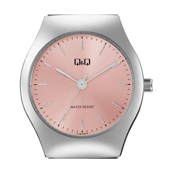 Reloj Q&Q Dama Plateado Con Fondo Rosa - Imagen 2