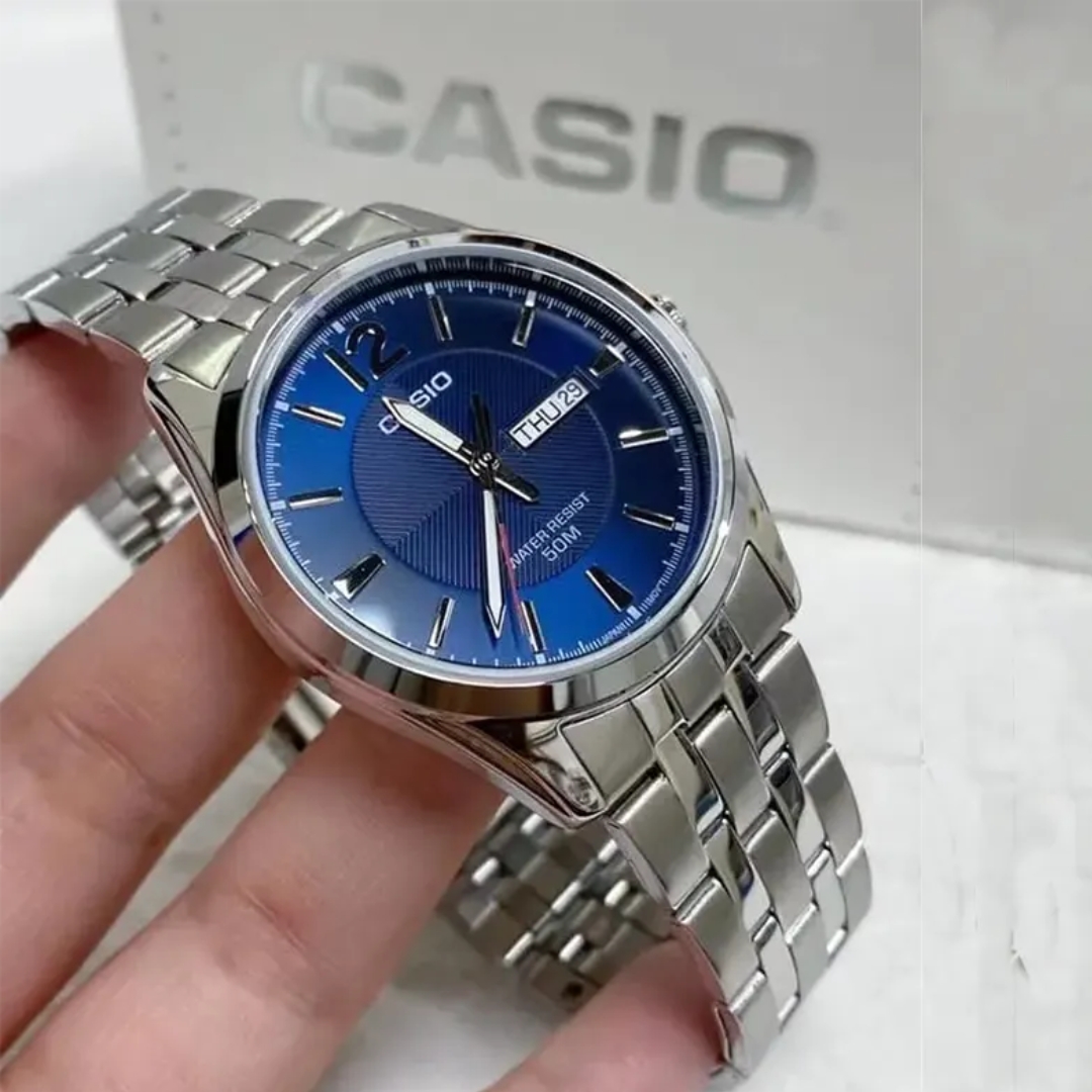 Reloj Casio Caballero Fondo Azul - Imagen 3