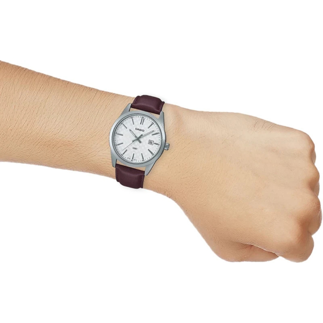 Reloj Casio Caballero Cuero Marrón - Imagen 3