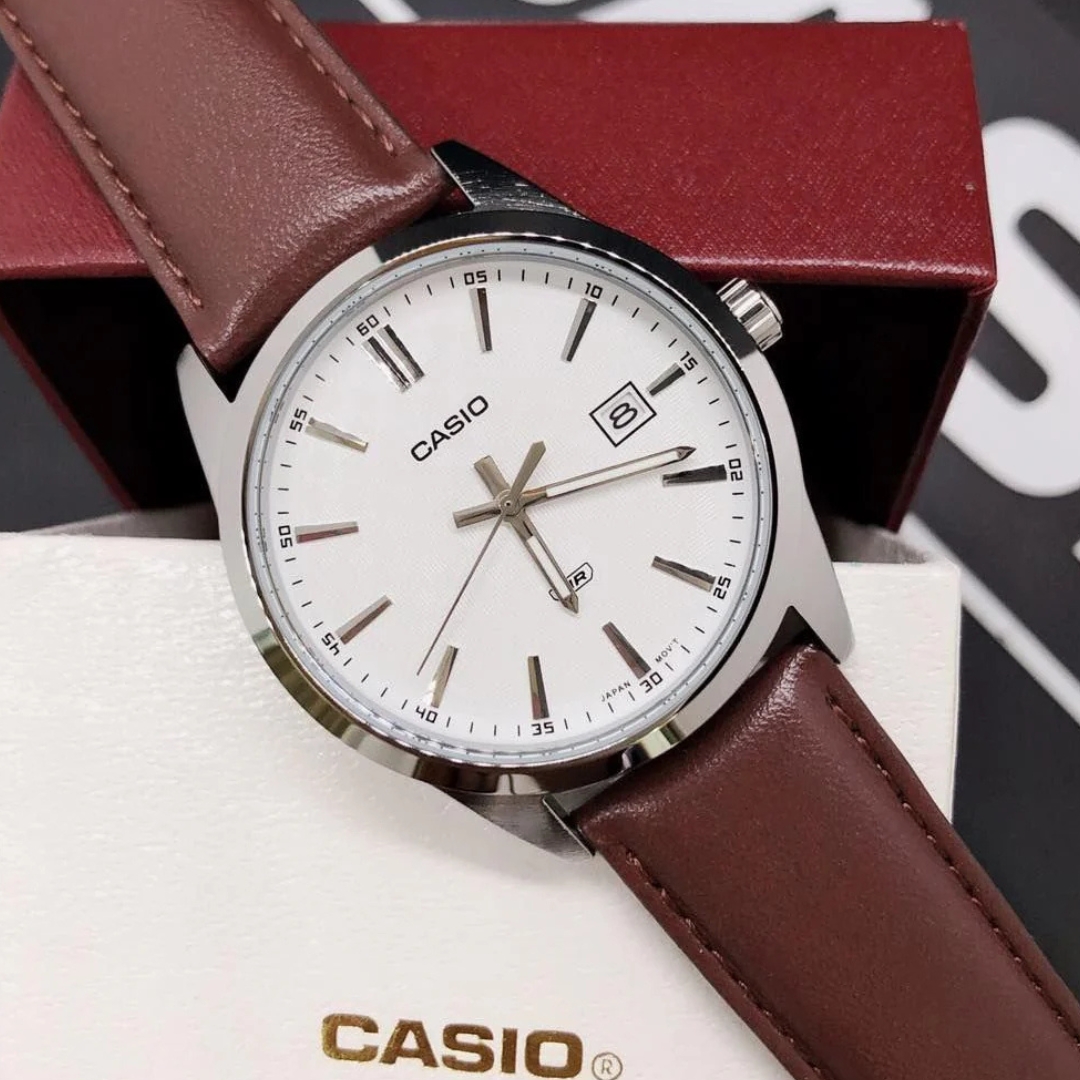 Reloj Casio Caballero Cuero Marrón - Imagen 4