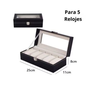 Caja Organizadora para 5  Relojes de Cuero