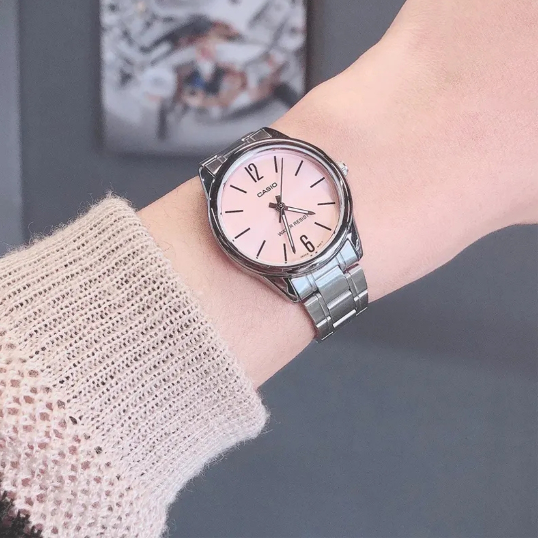Reloj Casio Dama Con Fondo Rosado - Imagen 4