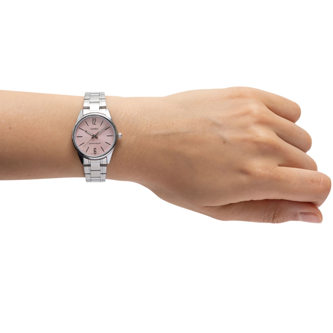 Reloj Casio Dama Con Fondo Rosado - Imagen 2