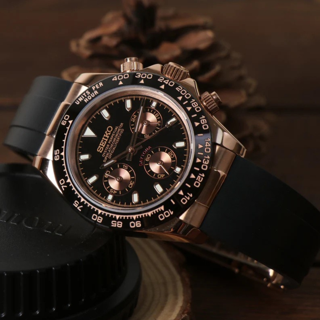 Seiko Mod Daytona Negro - Imagen 2
