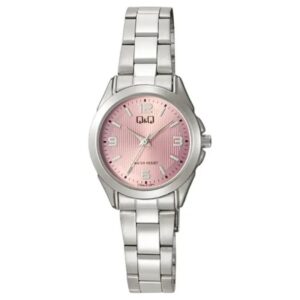 Reloj Q&Q Dama Fondo Rosa De Acero Inoxidable