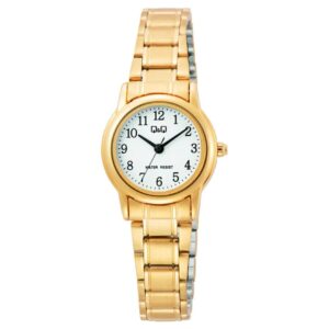 Reloj Q&Q Dama Fondo Blanco De Acero Inoxidable