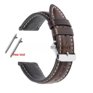 Correa/Malla Gris Para Reloj de 20mm Con Hilo Blanco