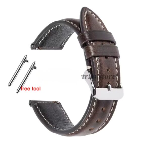 Malla gris de cuero para reloj