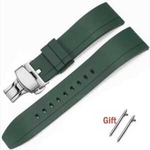 Correa/Malla de Goma Verde Para Reloj de 22mm