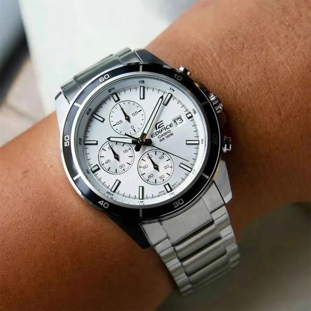 Reloj Casio Caballero Edifice Fondo Blanco 44mm - Imagen 3