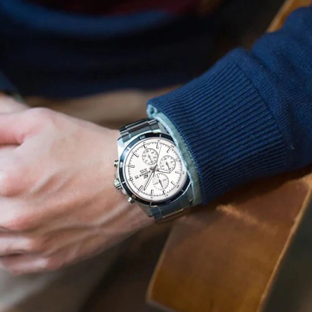 Reloj Casio Caballero Edifice Fondo Blanco 44mm - Imagen 5