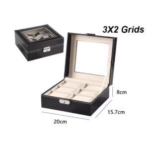 Caja Organizadora para 6 Relojes de Cuero