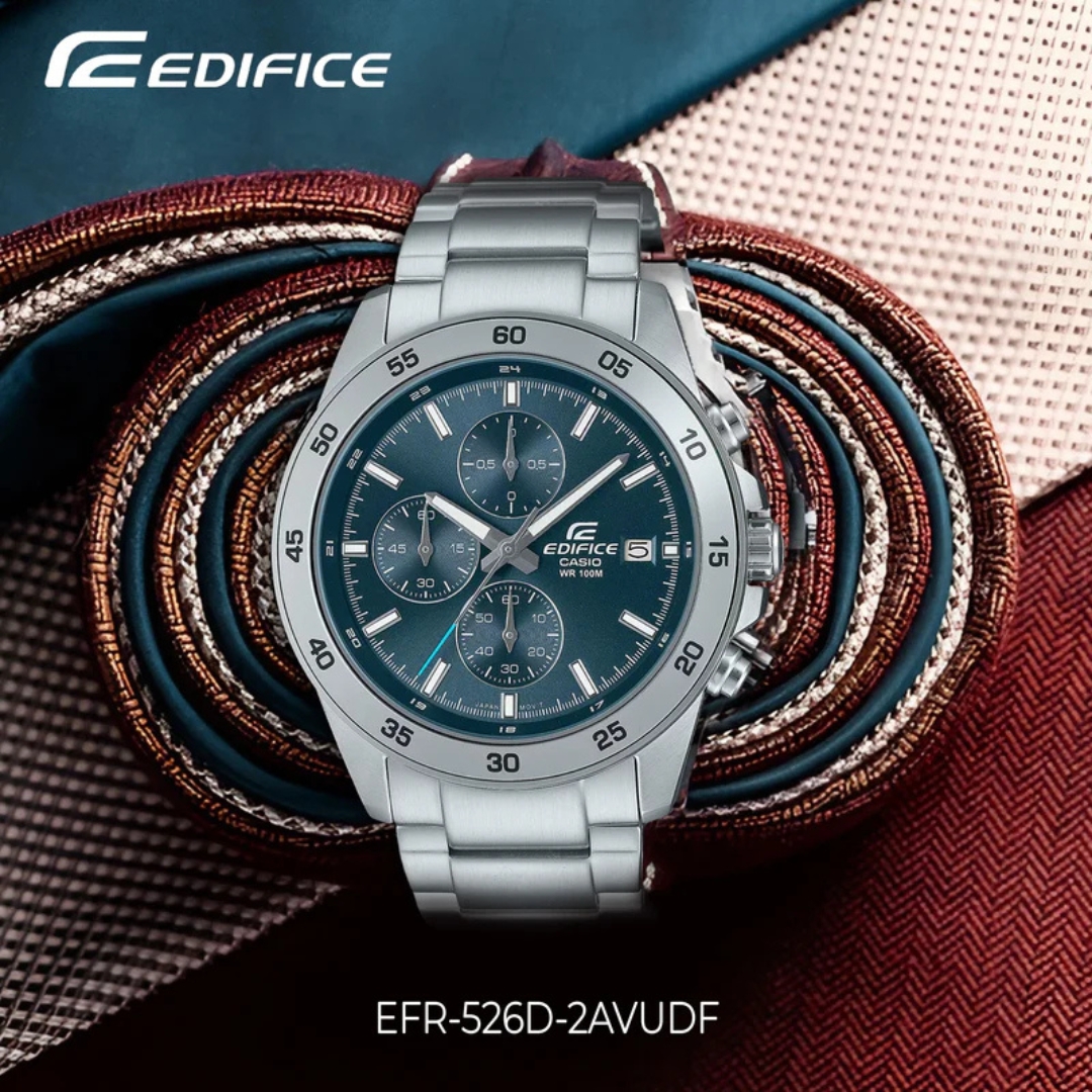 Reloj Casio Caballero Edifice Fondo Verde 44mm - Imagen 4