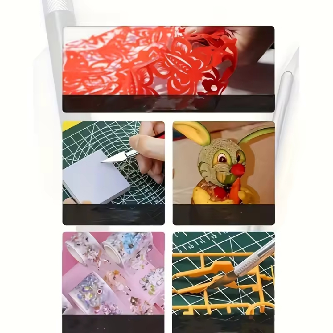 13 cuchillos para tallar de aleación de aluminio ultra duraderos: hojas afiladas de precisión para recortes de papel, aplicaciones de películas y manualidades de bricolaje - Imagen 3