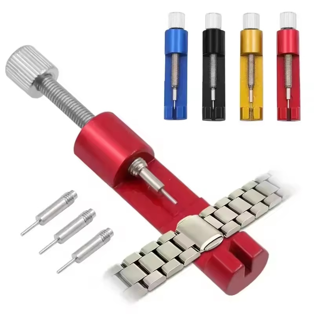 Herramienta de ajuste de correa de reloj, herramienta de reparación de relojes con pasador de reloj, herramienta de pasador de enlace de pulsera, removedor fácil de quitar y ajustar