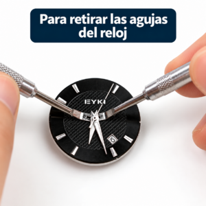 2 piezas de extractor manual de agujas de reloj, herramienta de extracción de agujas de reloj de acero aleado, accesorios para reparación de relojes para relojeros