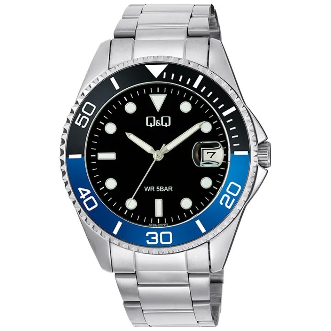 Reloj Q&Q Caballero Azul A49A-002PY 44mm