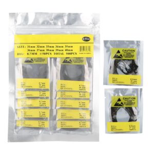 Junta tórica de goma de 0,7 mm impermeable, para tapa trasera de reloj, arandelas de 31-40 mm, accesorios para reparación de relojes para relojeros.