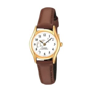 Reloj Casio Dama Con Malla de Cuero Marrón 23mm LTP-1094Q-7B9RDF