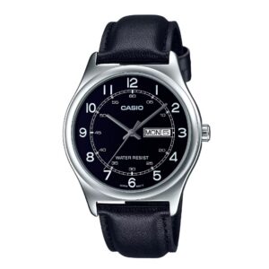 Reloj Casio Caballero Con Fondo Negro MTP-V006L-1B2UD 38mm